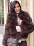 Winter women's Jacket Real Fox fur coat Stand Collar high street Coat real Fox Fur jackets women's coats in promotion WGLUVF FUR